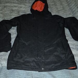 Men's Dark Grey and Orange Hooded Jacket By DC